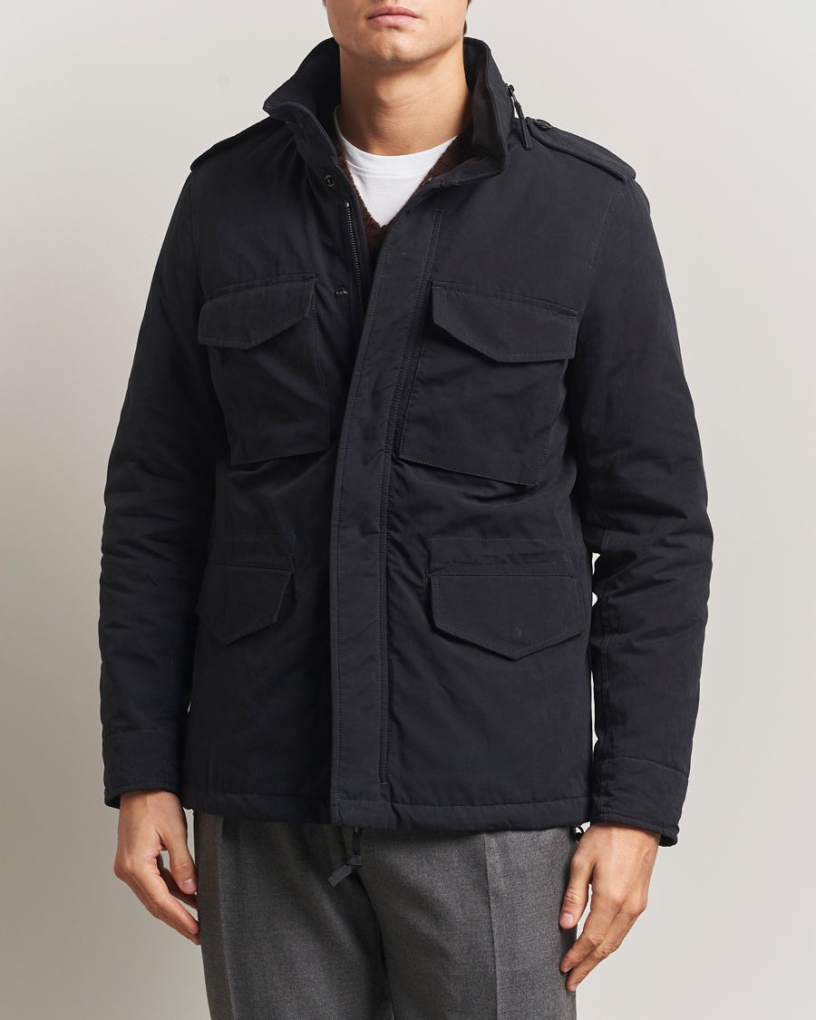 Herre | Jakker | Aspesi | Minifield Cotton Field Jacket Navy