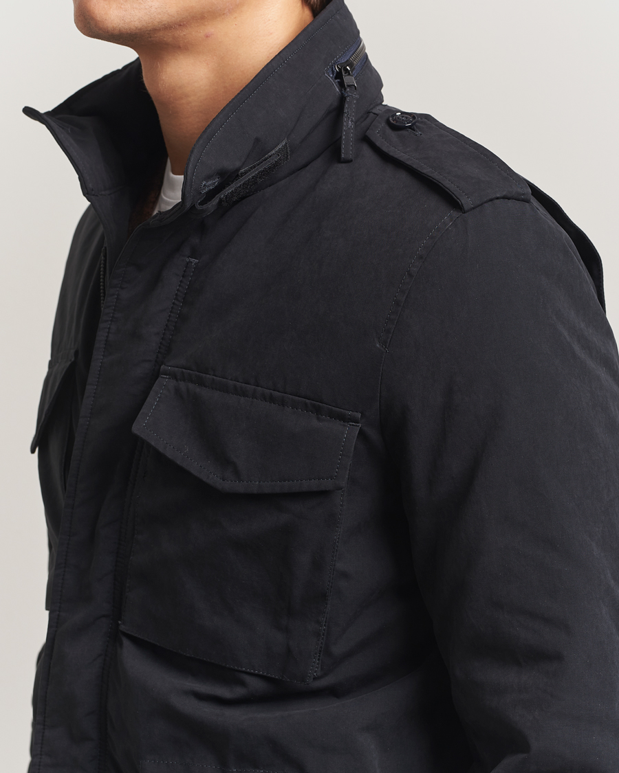Herre | Jakker | Aspesi | Minifield Cotton Field Jacket Navy
