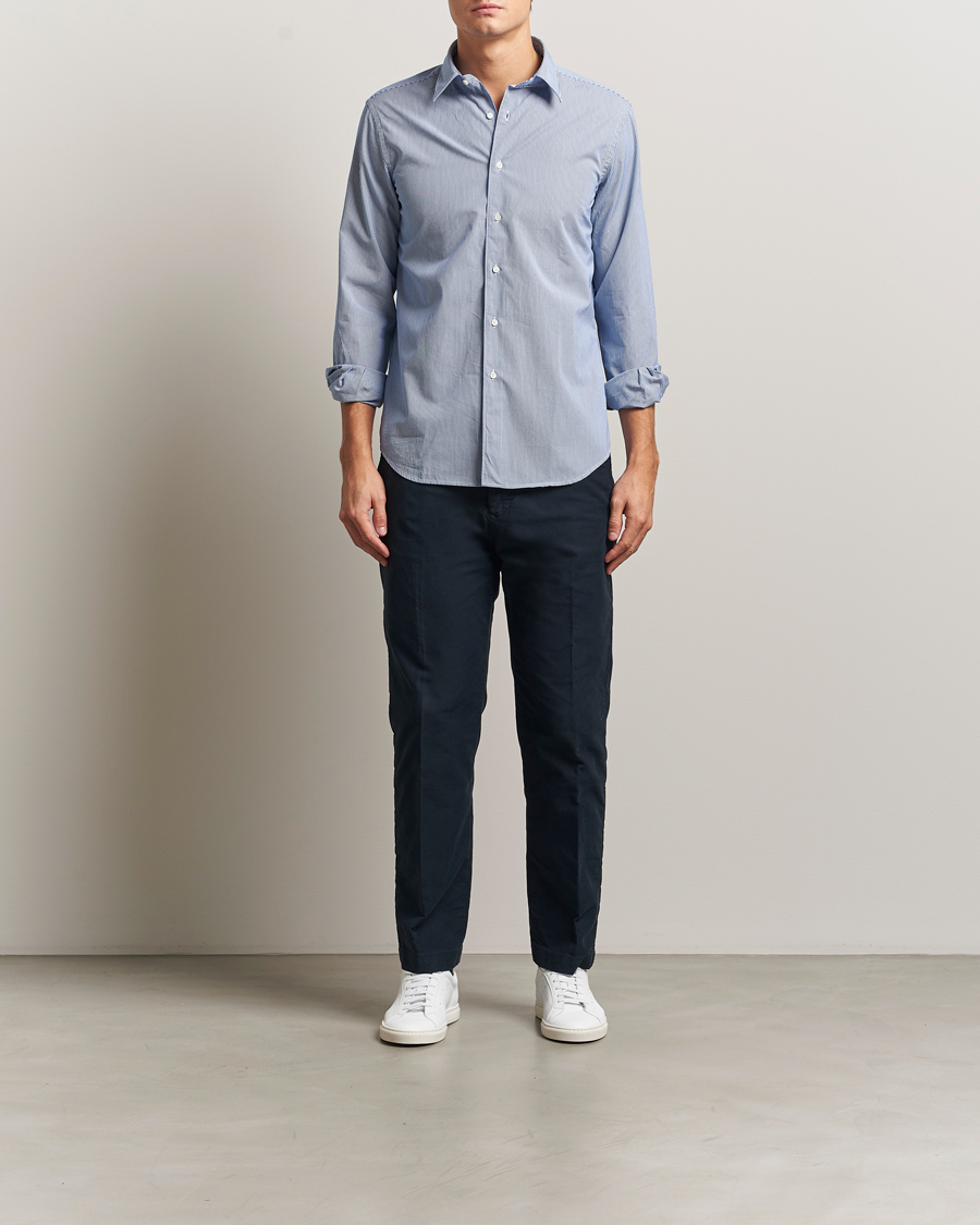 Herre | Skjorter | Aspesi | Striped Poplin Shirt Light Blue