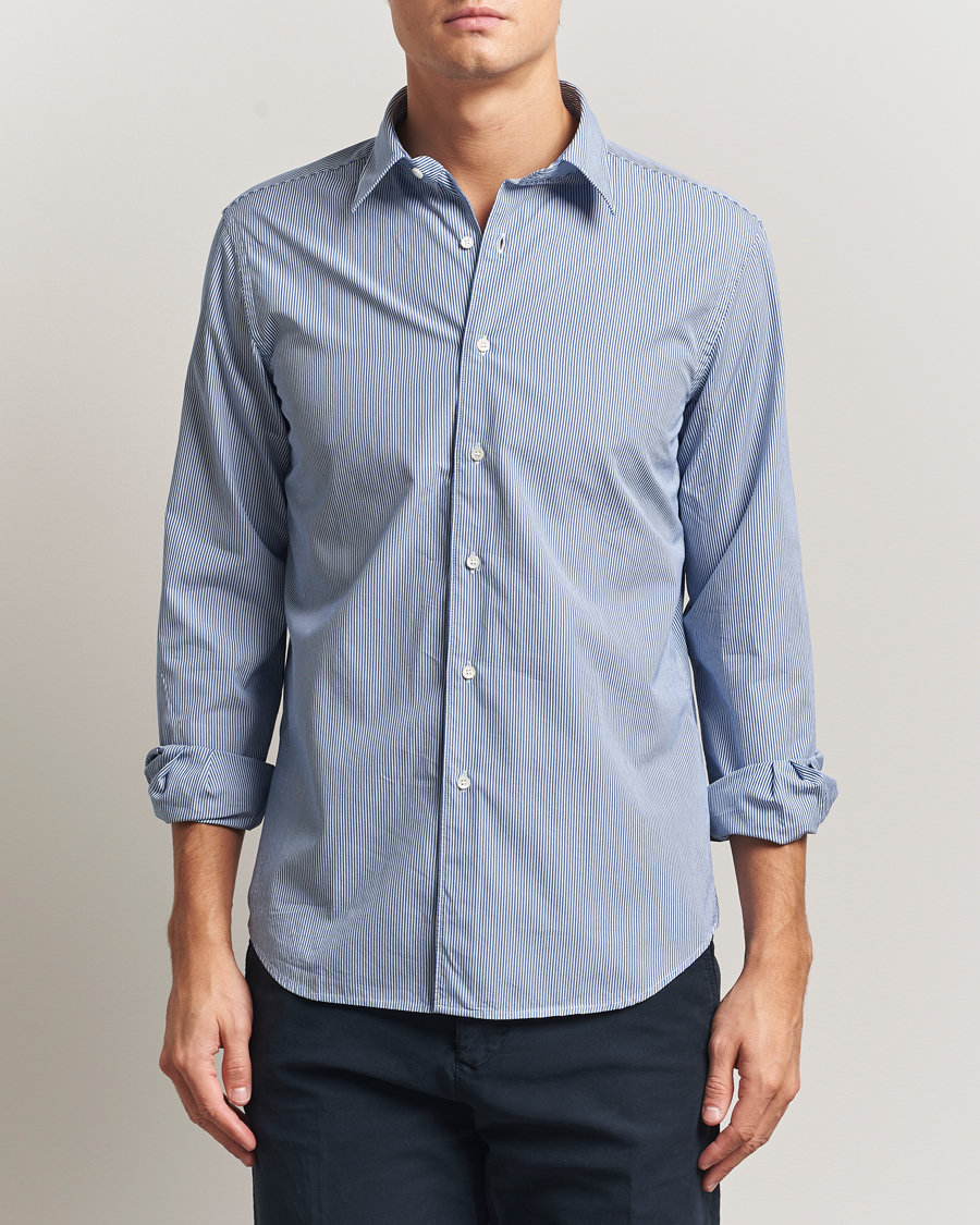 Herre | Skjorter | Aspesi | Striped Poplin Shirt Light Blue