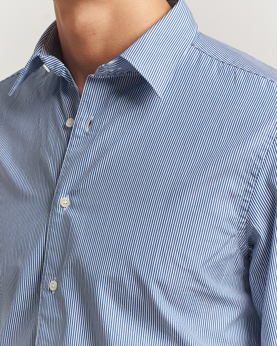 Herre | Skjorter | Aspesi | Striped Poplin Shirt Light Blue