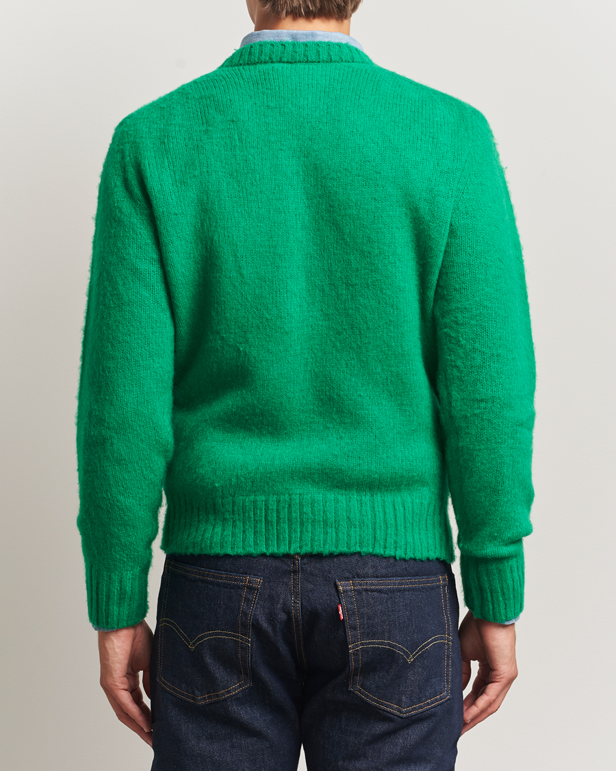 Herre | Gensere | Aspesi | Brushed Shetland Sweater Green