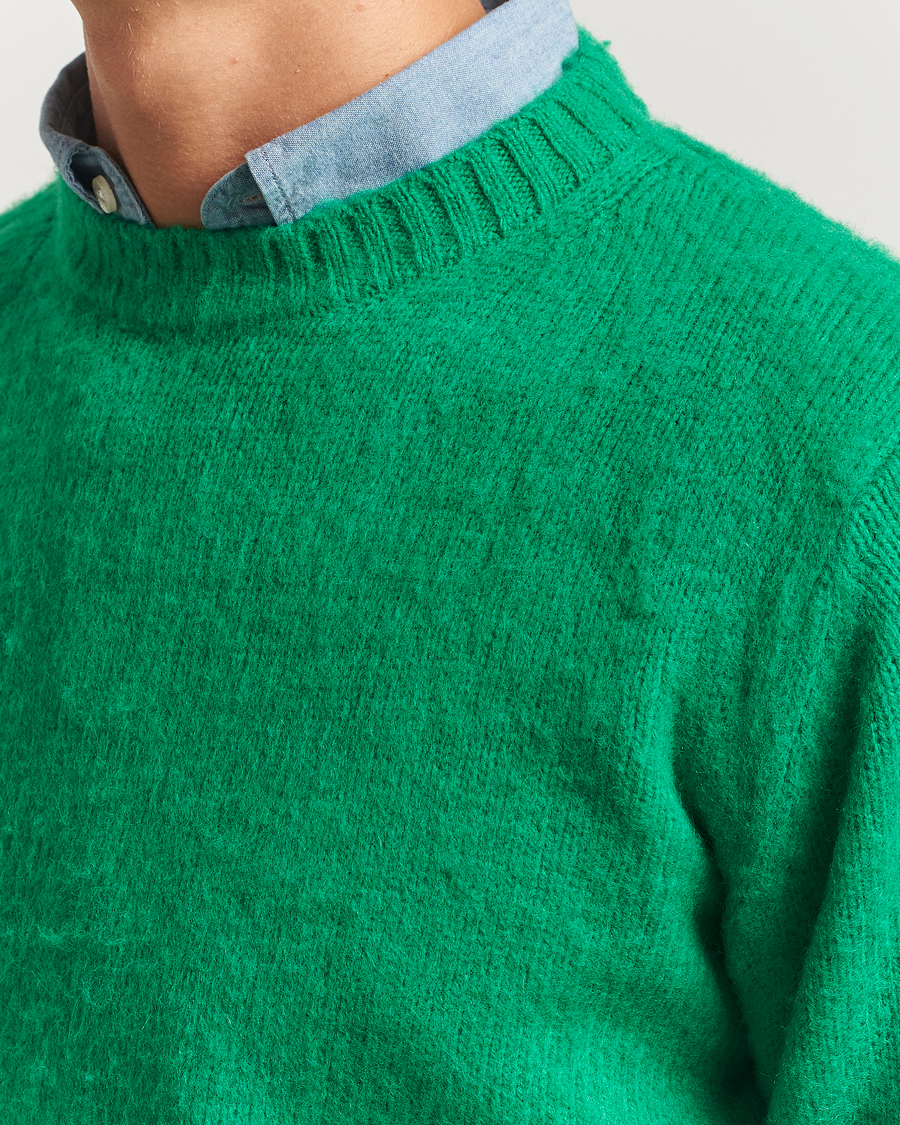 Herre | Gensere | Aspesi | Brushed Shetland Sweater Green