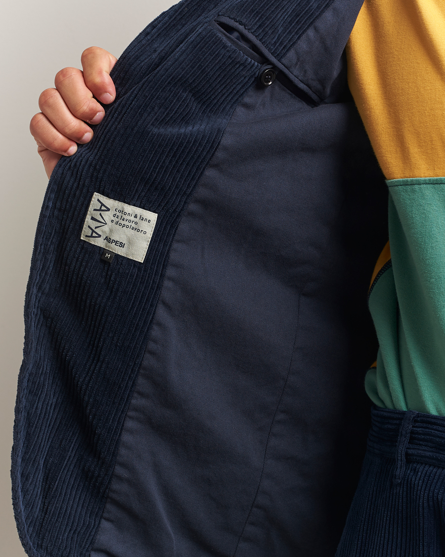 Herre | Dressjakker | Aspesi | Corduroy Blazer Navy