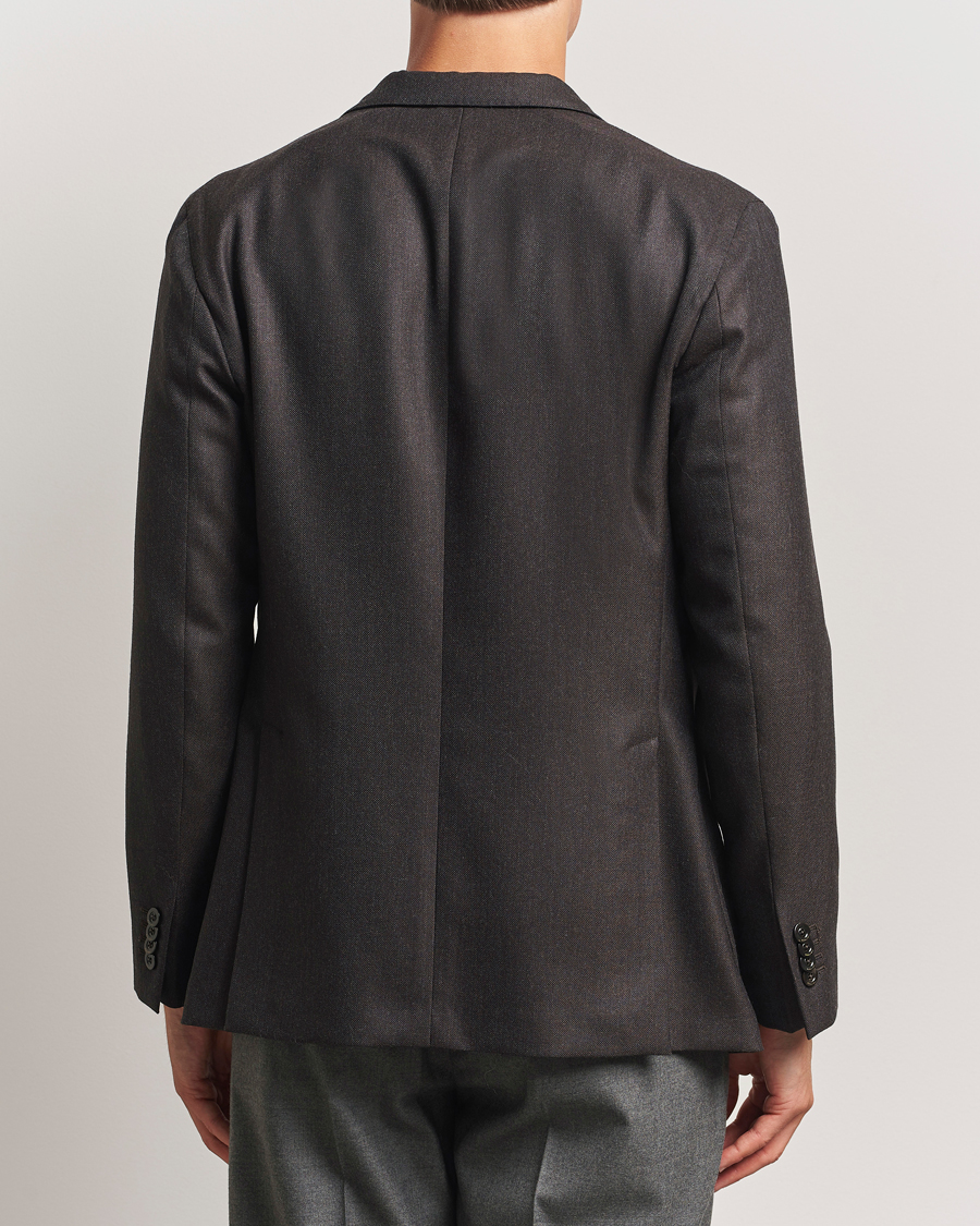 Herre | Dressjakker | Boglioli | K Jacket Wool Hopsack Blazer Dark Brown