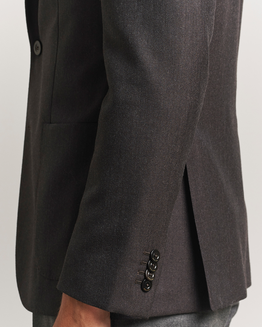 Herre | Dressjakker | Boglioli | K Jacket Wool Hopsack Blazer Dark Brown