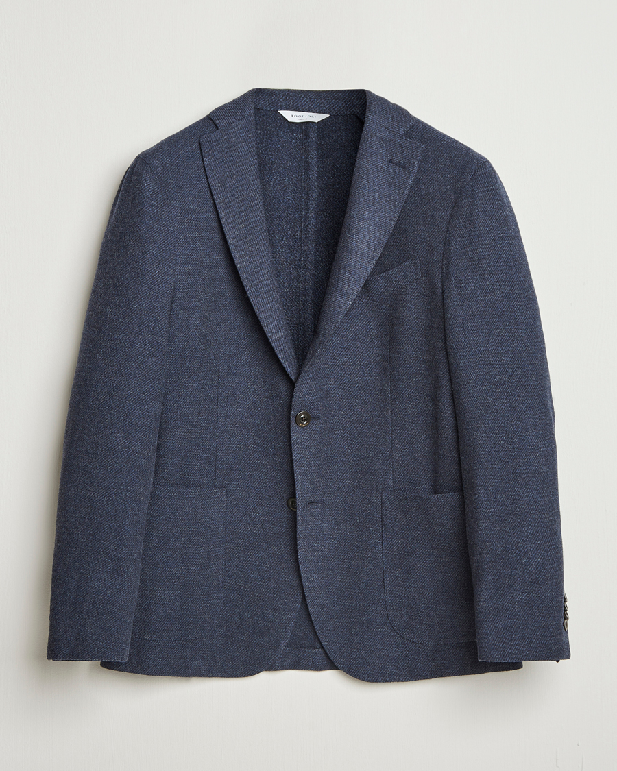 Herre | Dressjakker | Boglioli | K Jacket Cashmere/Wool Twill Blazer Dark Blue