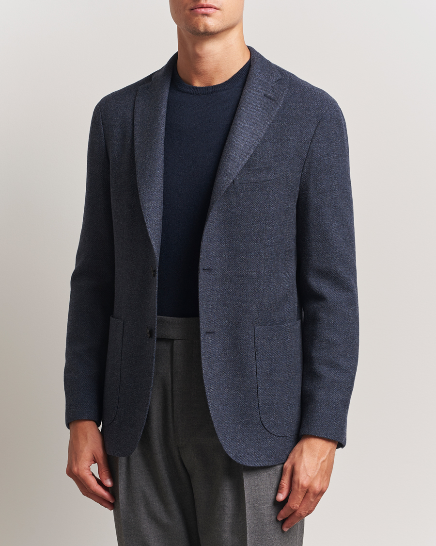 Herre | Dressjakker | Boglioli | K Jacket Cashmere/Wool Twill Blazer Dark Blue