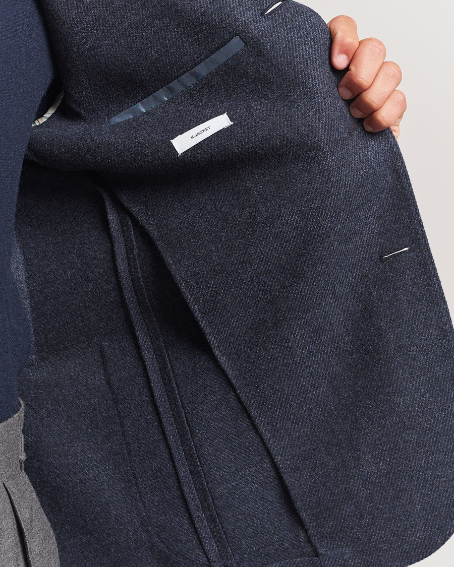 Herre | Dressjakker | Boglioli | K Jacket Cashmere/Wool Twill Blazer Dark Blue