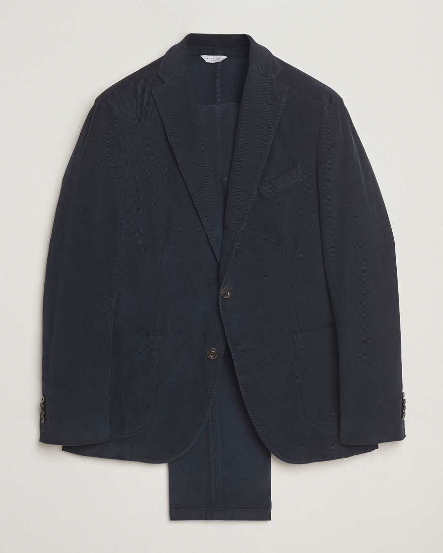 Herre | Dresser | Boglioli | K Jacket Baby Corduroy Suit Navy