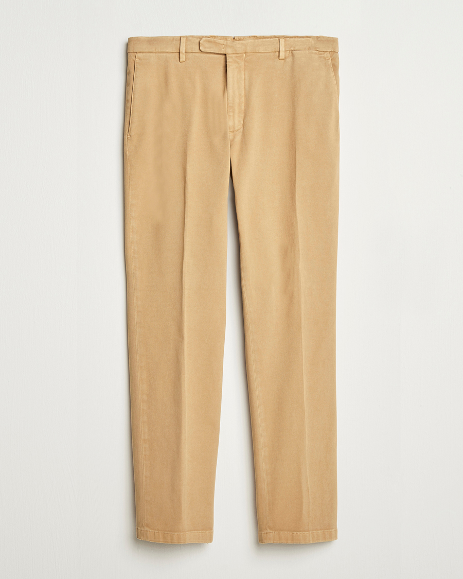 Herre | Bukser | Boglioli | Cotton Twill Trousers Beige
