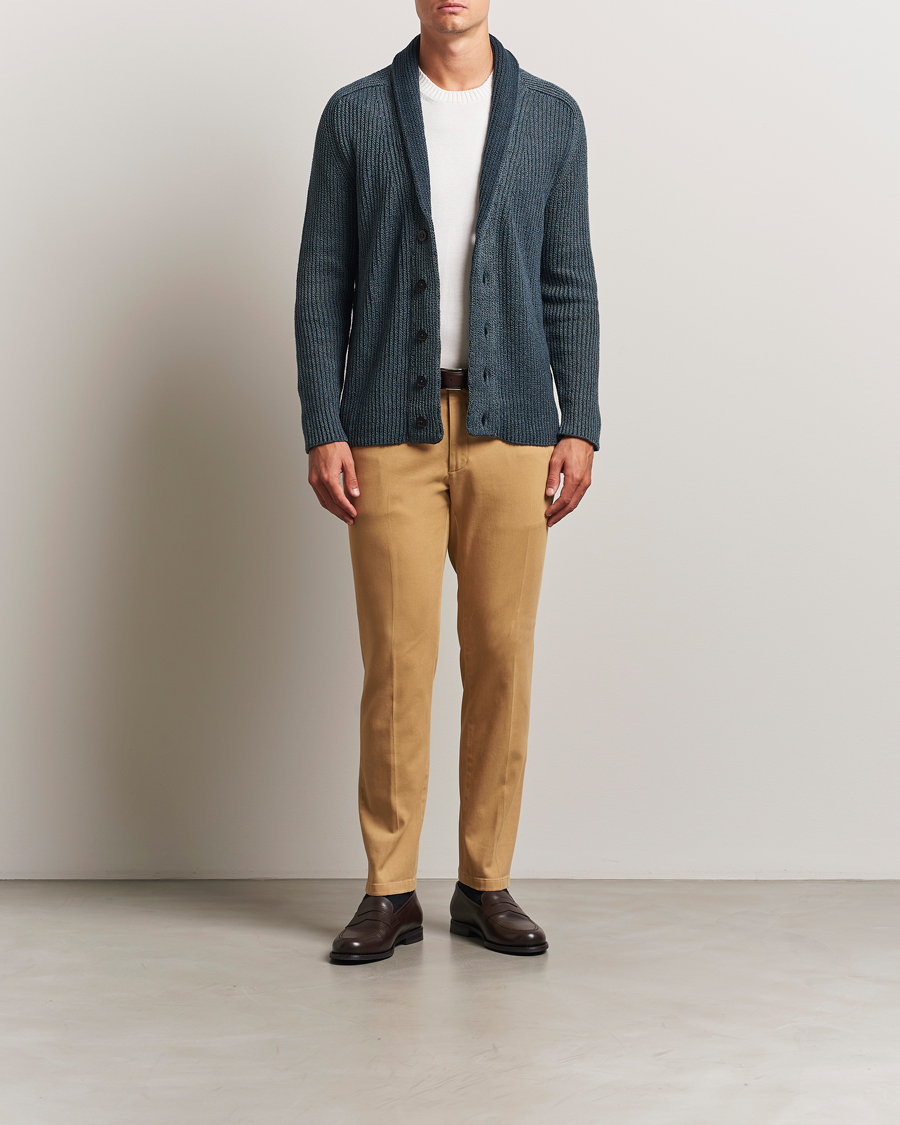 Herre | Bukser | Boglioli | Cotton Twill Trousers Beige