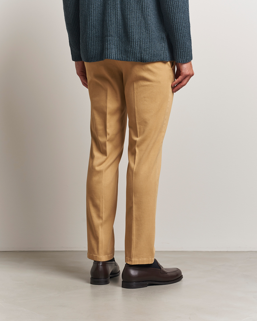 Herre | Bukser | Boglioli | Cotton Twill Trousers Beige