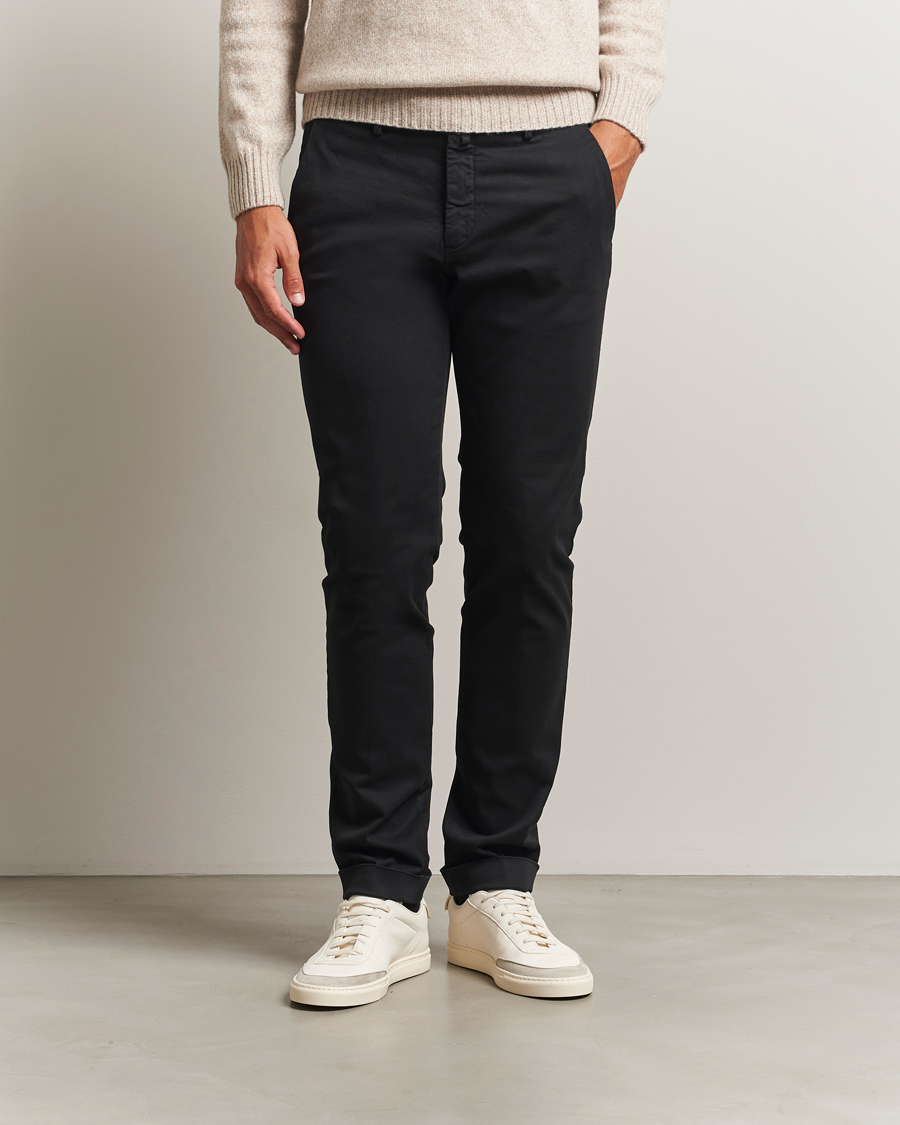 Herre | Bukser | Briglia 1949 | Slim Fit Cotton Stretch Chino Black