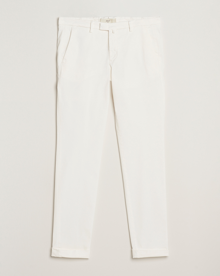Herre | Bukser | Briglia 1949 | Slim Fit Cotton Stretch Chino Off White