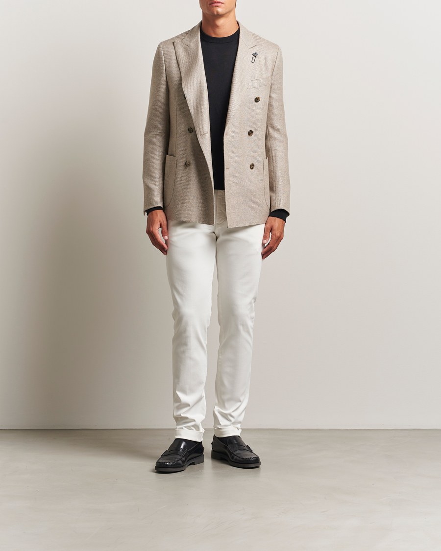 Herre | Bukser | Briglia 1949 | Slim Fit Cotton Stretch Chino Off White