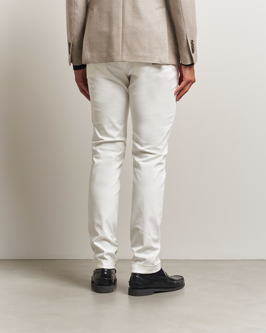 Herre | Bukser | Briglia 1949 | Slim Fit Cotton Stretch Chino Off White