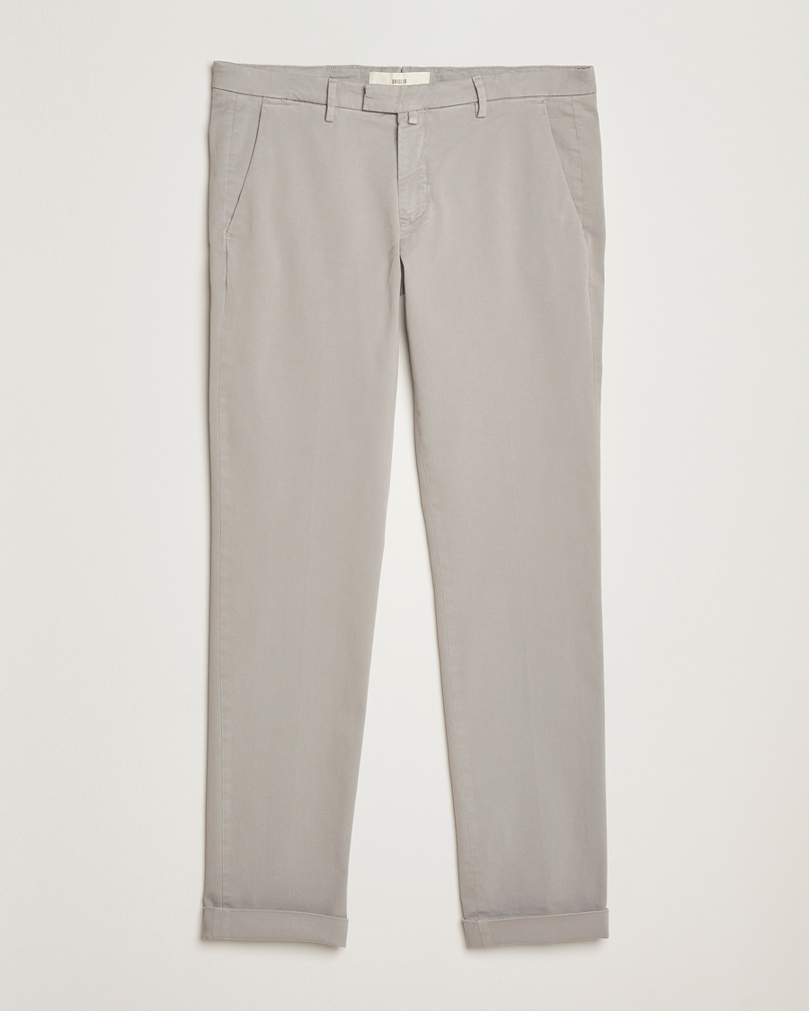 Herre | Bukser | Briglia 1949 | Slim Fit Cotton Stretch Chino Light Grey