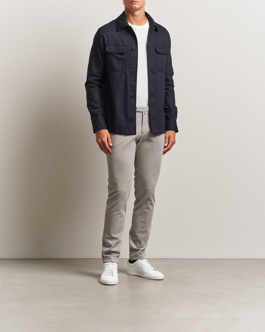 Herre | Bukser | Briglia 1949 | Slim Fit Cotton Stretch Chino Light Grey