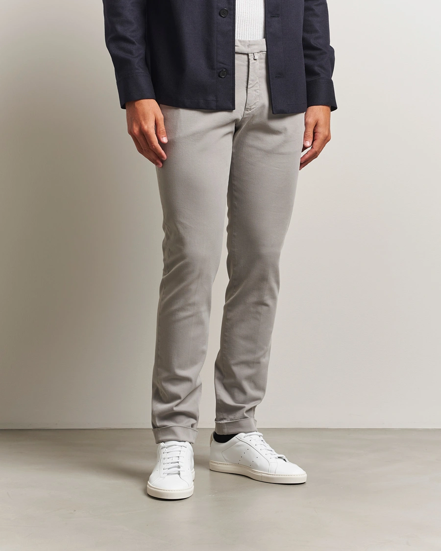 Herre | Bukser | Briglia 1949 | Slim Fit Cotton Stretch Chino Light Grey