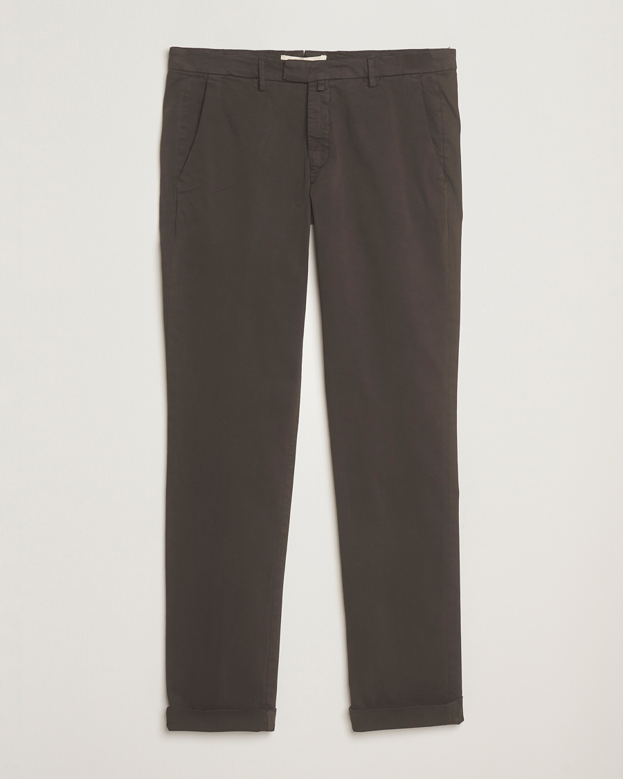 Herre | Bukser | Briglia 1949 | Slim Fit Cotton Stretch Chino Dark Brown