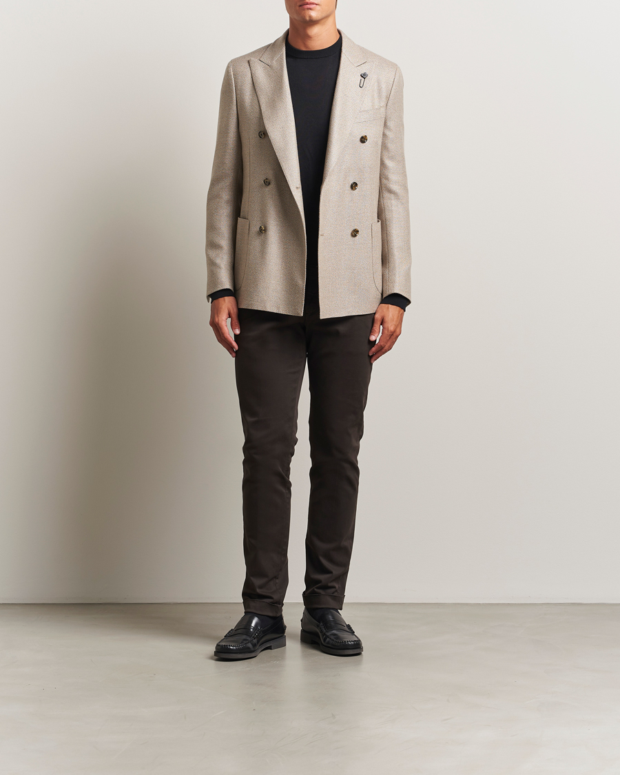 Herre | Bukser | Briglia 1949 | Slim Fit Cotton Stretch Chino Dark Brown