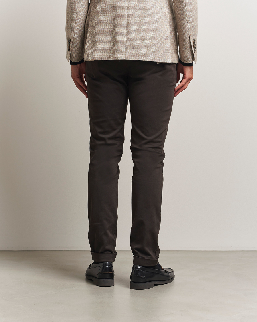 Herre | Bukser | Briglia 1949 | Slim Fit Cotton Stretch Chino Dark Brown