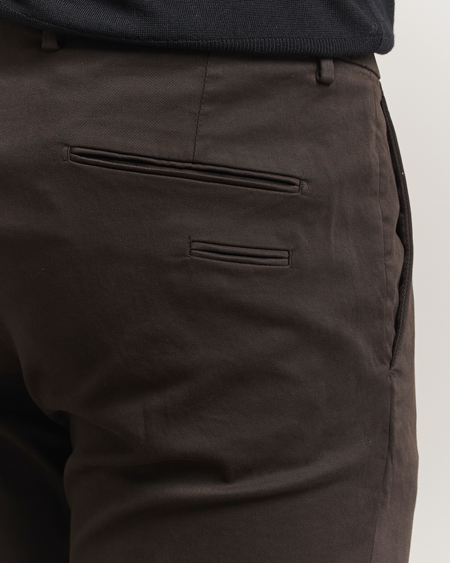 Herre | Bukser | Briglia 1949 | Slim Fit Cotton Stretch Chino Dark Brown