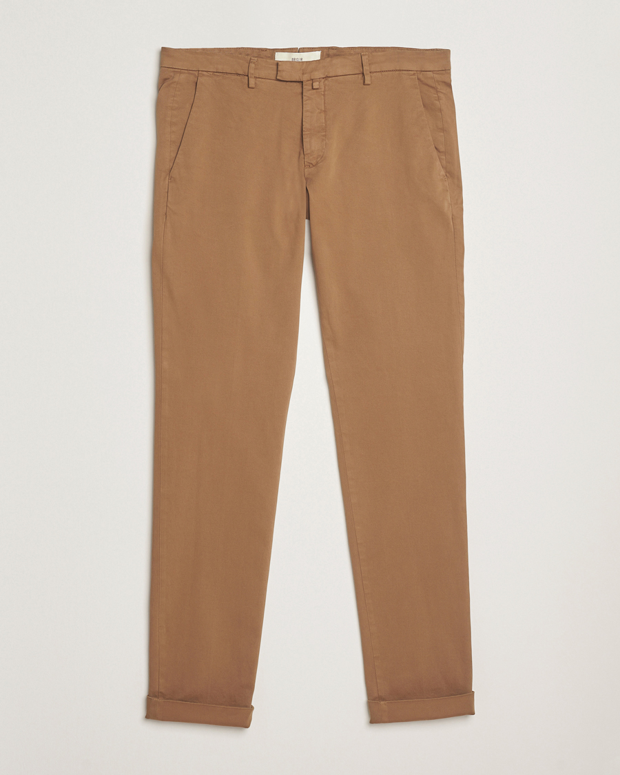 Herre | Bukser | Briglia 1949 | Slim Fit Cotton Stretch Chino Mid Brown