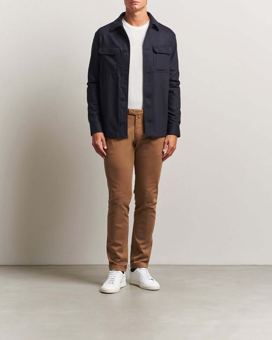 Herre | Bukser | Briglia 1949 | Slim Fit Cotton Stretch Chino Mid Brown