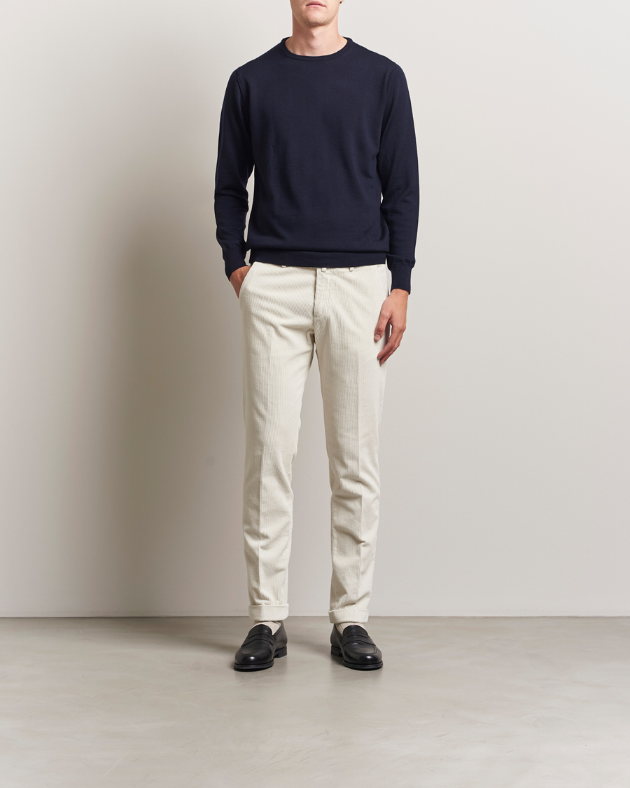 Herre | Bukser | Briglia 1949 | Slim Fit Corduroy Trousers Off White