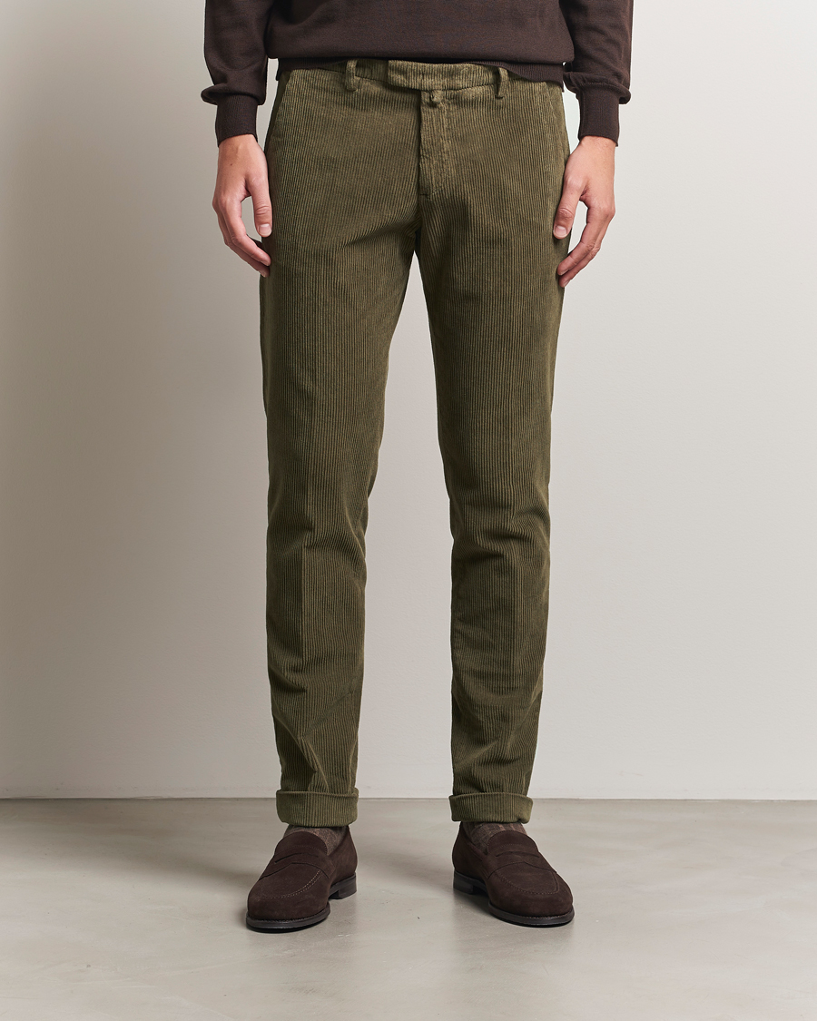 Herre | Bukser | Briglia 1949 | Slim Fit Corduroy Trousers Dark Green
