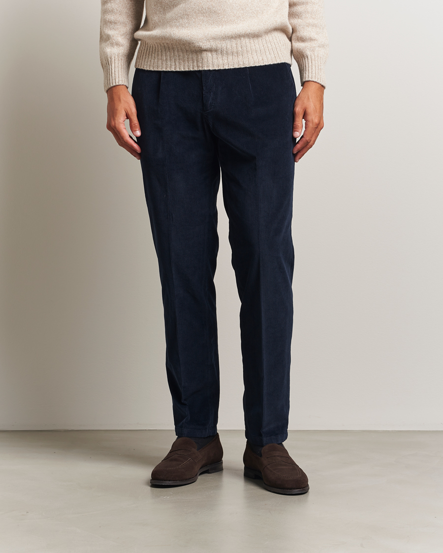 Herre | Bukser | Briglia 1949 | Easy Fit Corduroy Trousers Navy