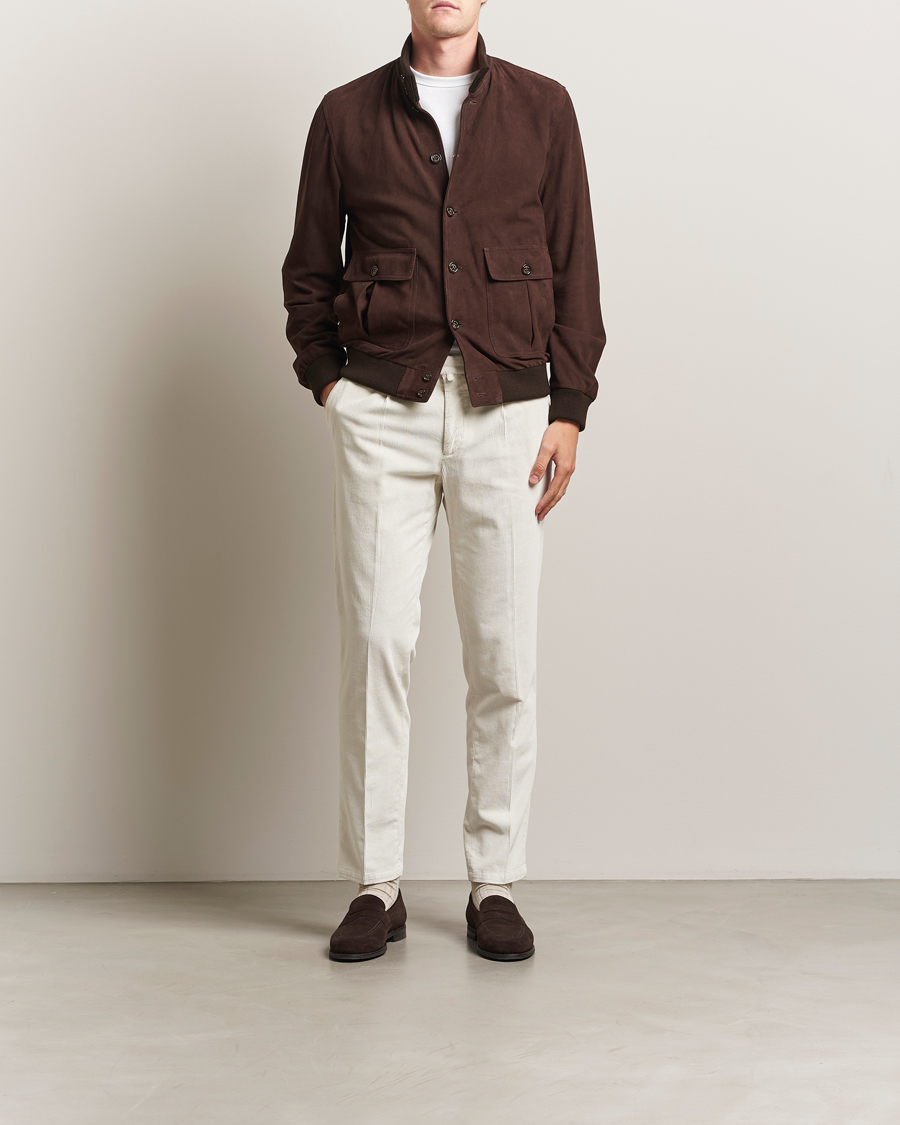 Herre | Bukser | Briglia 1949 | Easy Fit Corduroy Trousers Off White