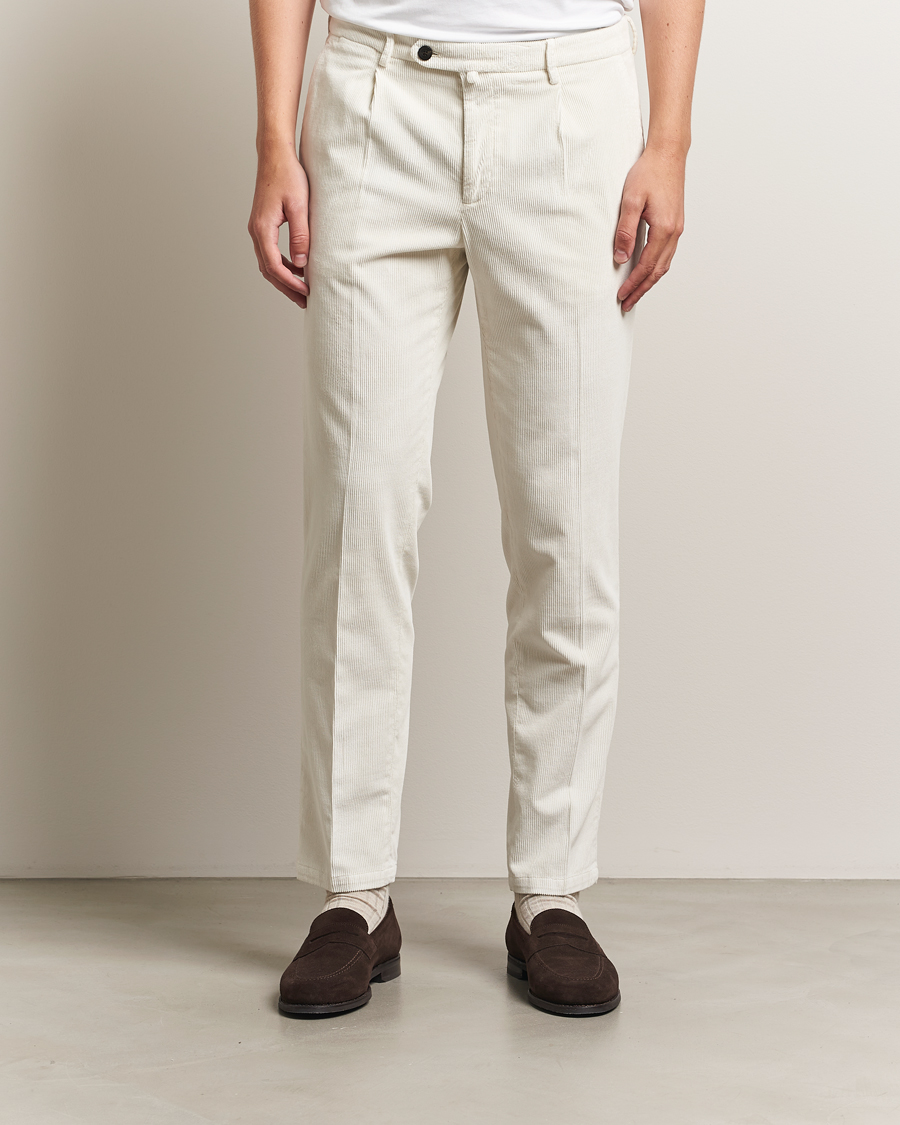 Herre | Bukser | Briglia 1949 | Easy Fit Corduroy Trousers Off White