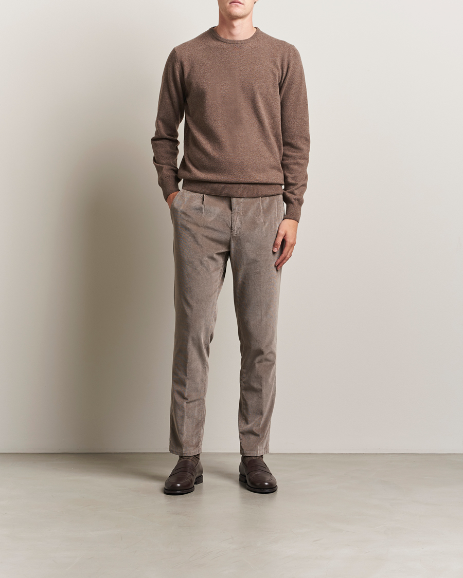 Herre | Bukser | Briglia 1949 | Easy Fit Corduroy Trousers Taupe
