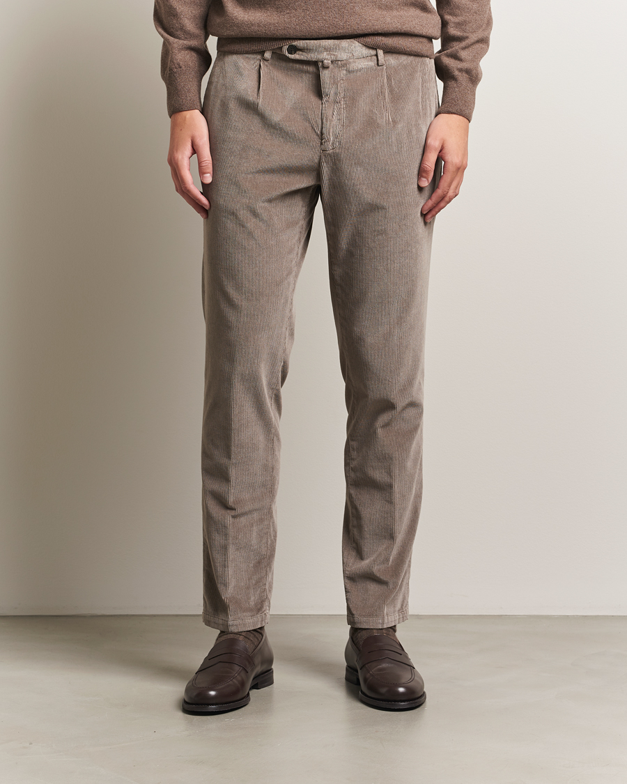 Herre | Bukser | Briglia 1949 | Easy Fit Corduroy Trousers Taupe