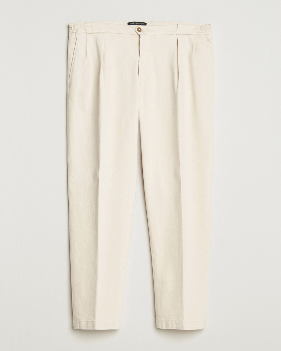 Herre | Bukser | Briglia 1949 | Portobello Loose Fit Cotton Trousers Ecru