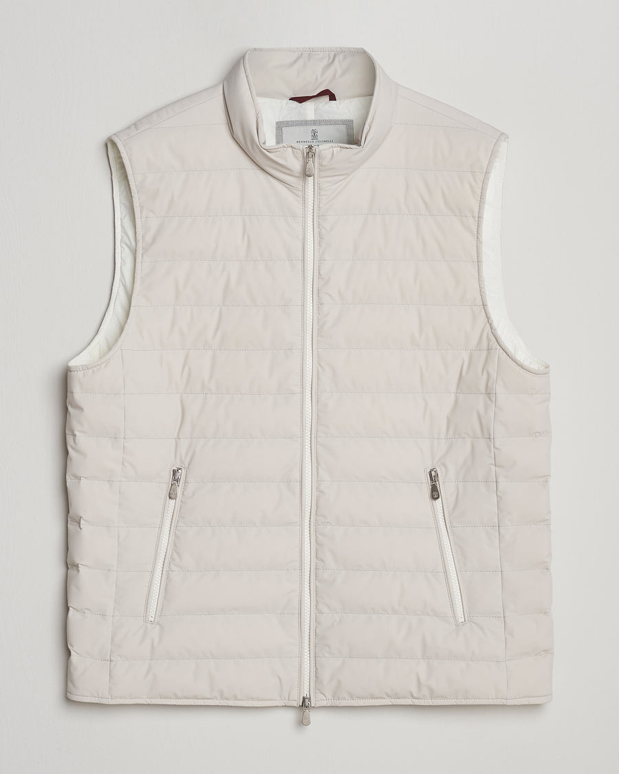 Herre | Vester | Brunello Cucinelli | Nylon Gilet Light Beige