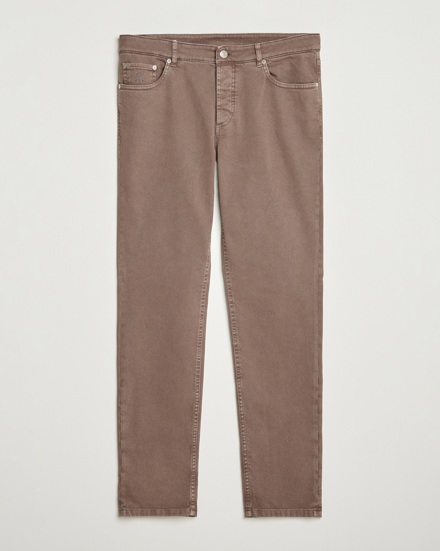 Herre | Bukser | Brunello Cucinelli | Slim Fit Bull Denim Pants Light Beige