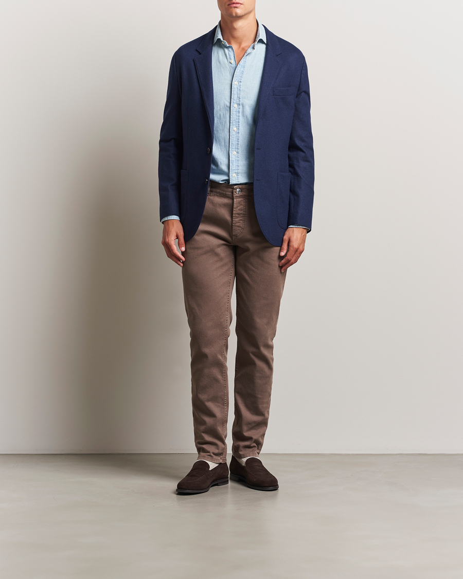 Herre | Bukser | Brunello Cucinelli | Slim Fit Bull Denim Pants Light Beige