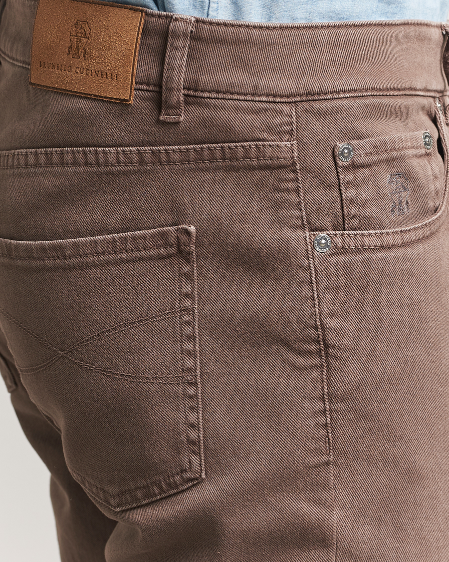 Herre | Bukser | Brunello Cucinelli | Slim Fit Bull Denim Pants Light Beige