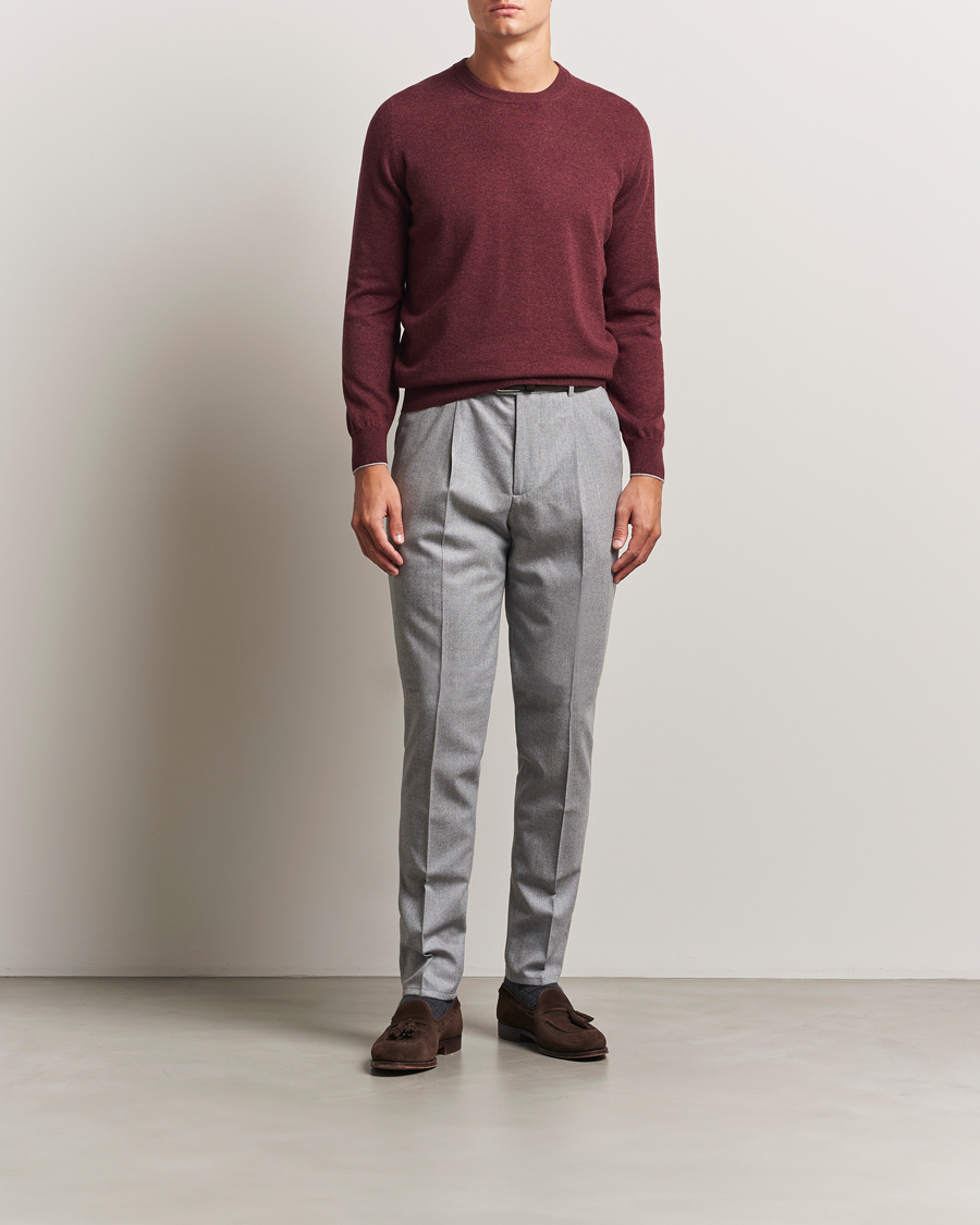 Herre | Gensere | Brunello Cucinelli | 2 Ply Cashmere Pullover Amaranto