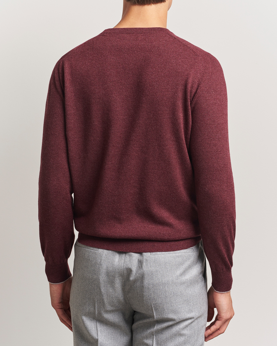Herre | Gensere | Brunello Cucinelli | 2 Ply Cashmere Pullover Amaranto