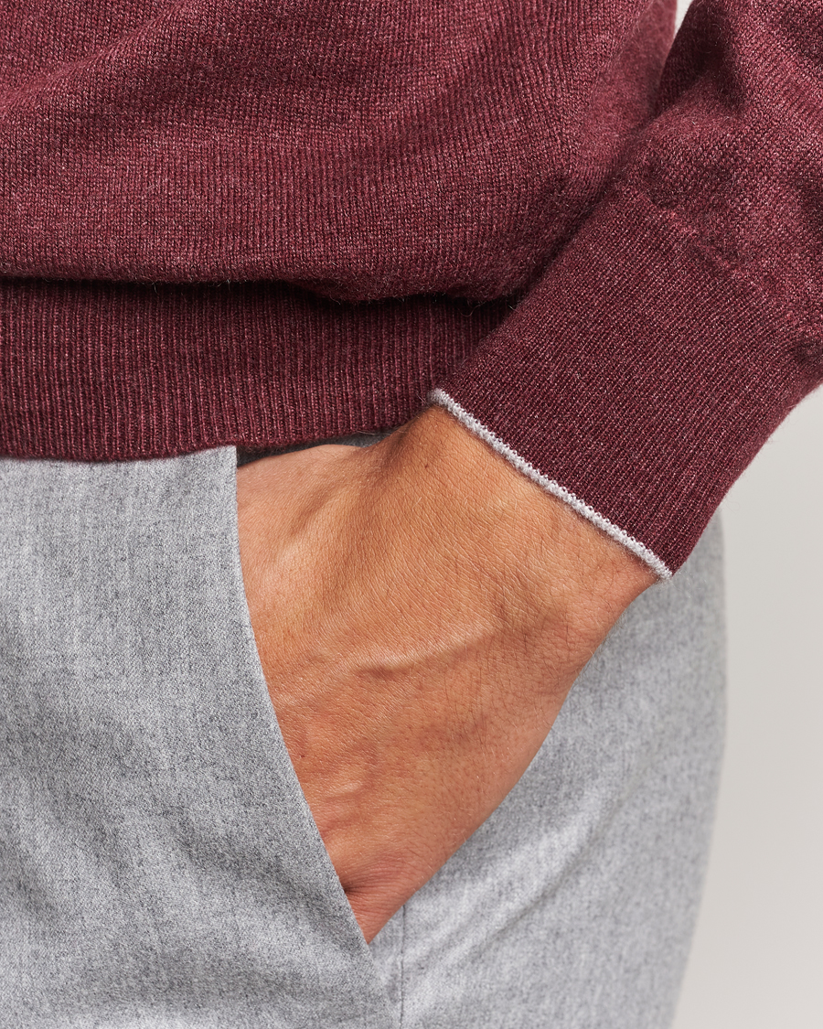 Herre | Gensere | Brunello Cucinelli | 2 Ply Cashmere Pullover Amaranto