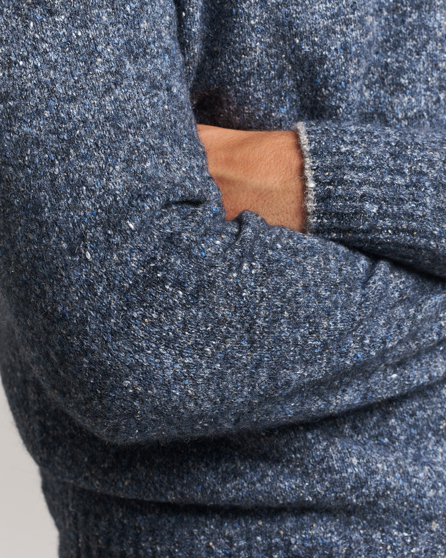 Herre | Gensere | Brunello Cucinelli | Alpaca Blend Sweater Dark Blue Melange