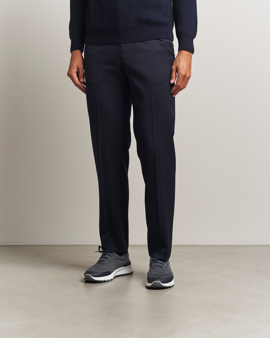 Herre | Sneakers | Brunello Cucinelli | Flannel Running Sneakers Navy