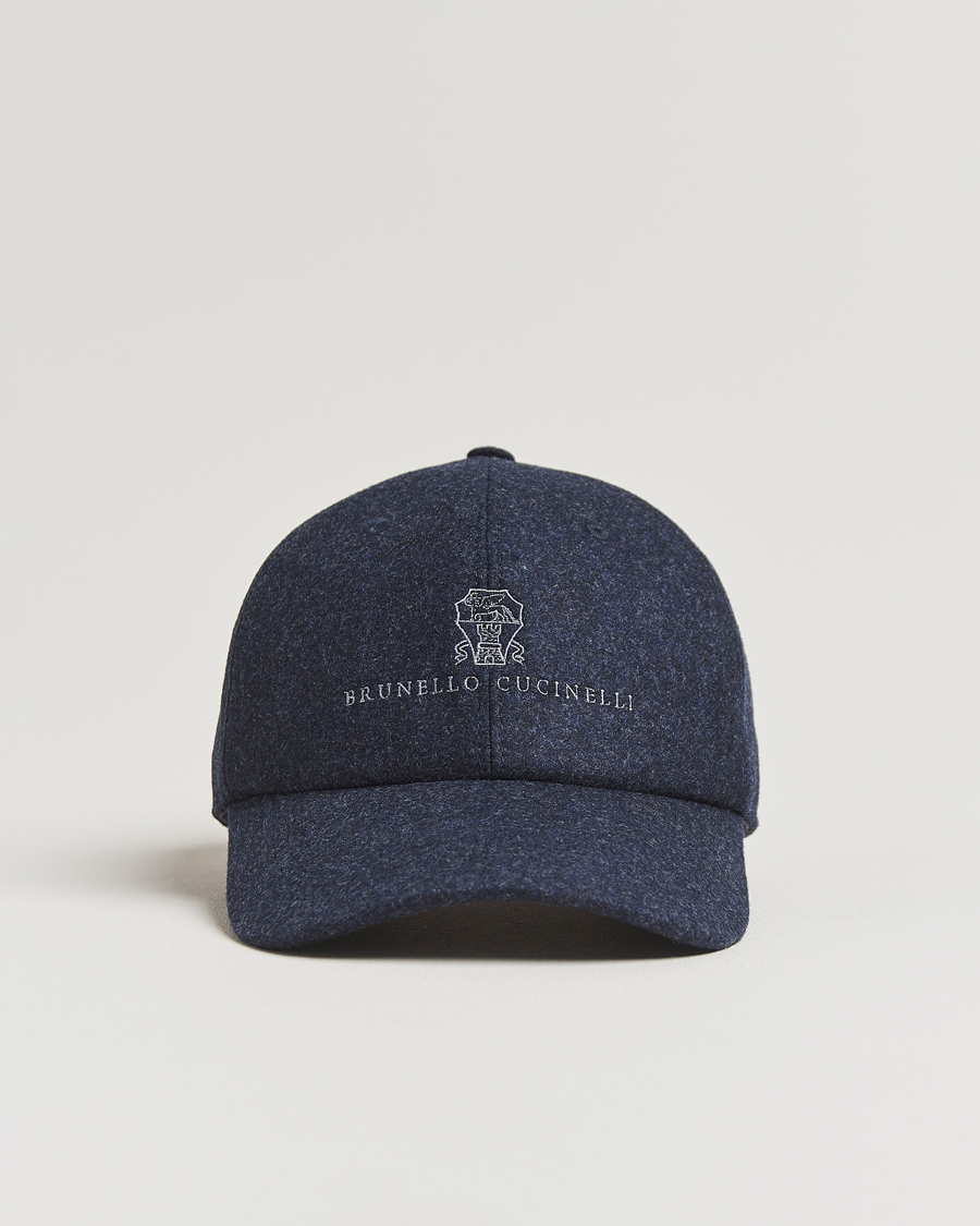Herre | Hatter og capser | Brunello Cucinelli | Flannel Cap Navy