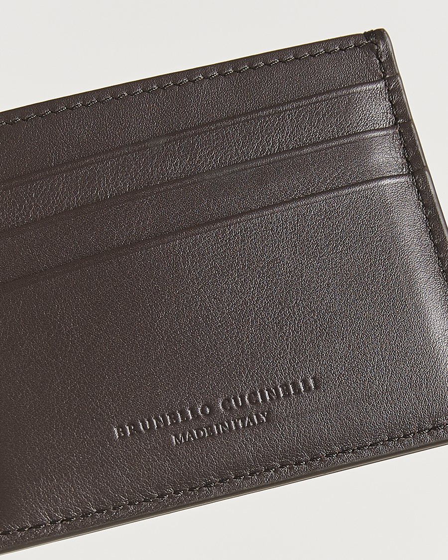 Herre | Lommebøker | Brunello Cucinelli | Leather Cardholder Dark Brown Calf