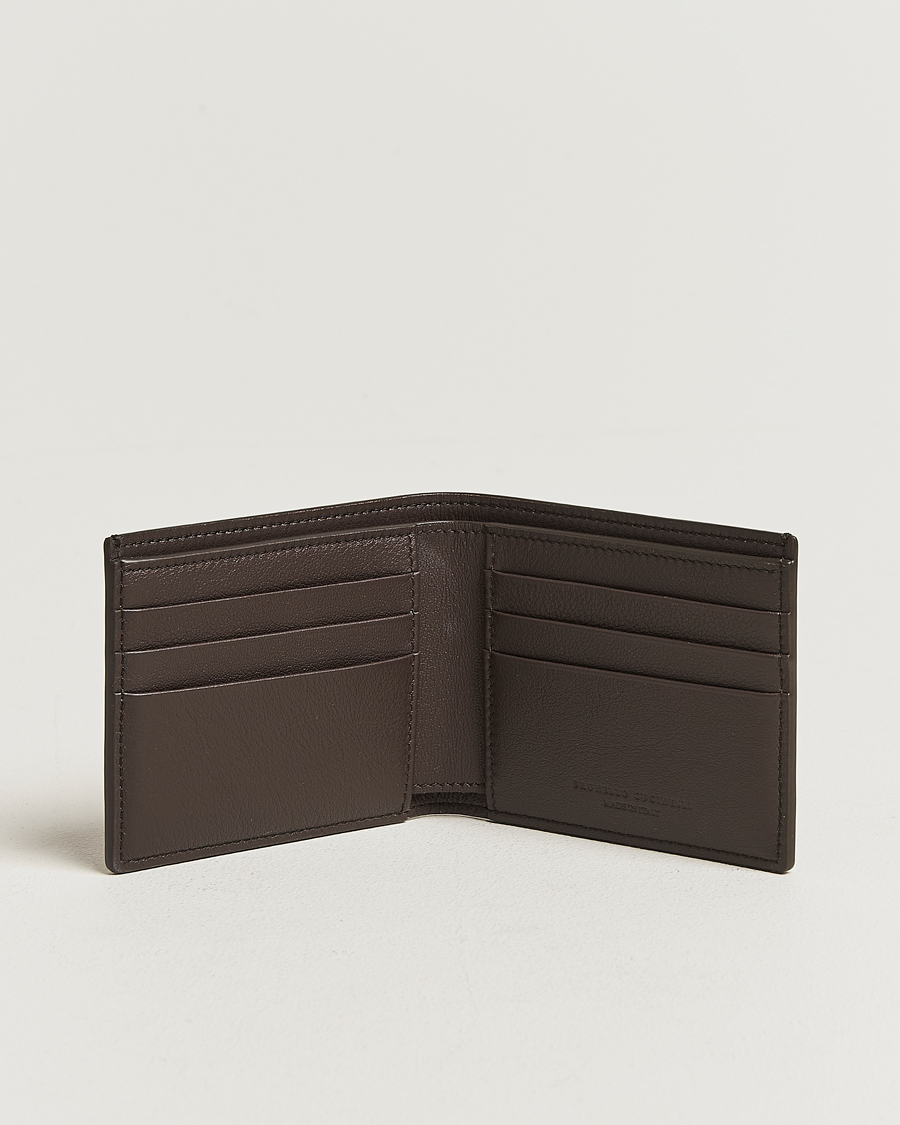 Herre | Lommebøker | Brunello Cucinelli | Leather Wallet Dark Brown Calf